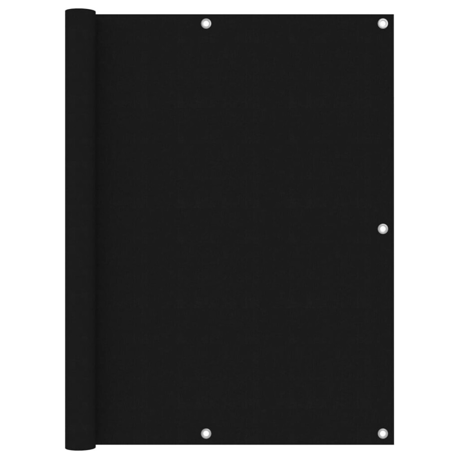 vidaXL Balkonscherm 120x300 cm oxford stof zwart vidaXL Balkonscherm 120x300 cm oxford stof zwart afbeelding 1