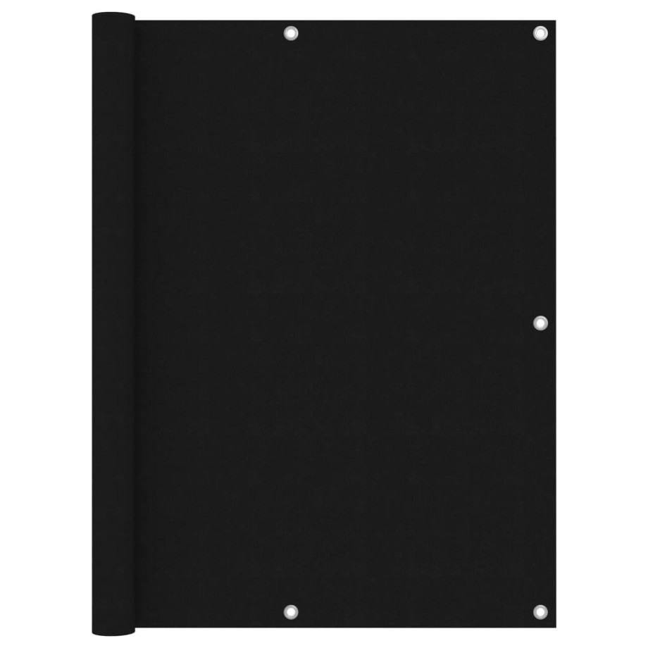 vidaXL Balkonscherm 120x500 cm oxford stof zwart afbeelding 1