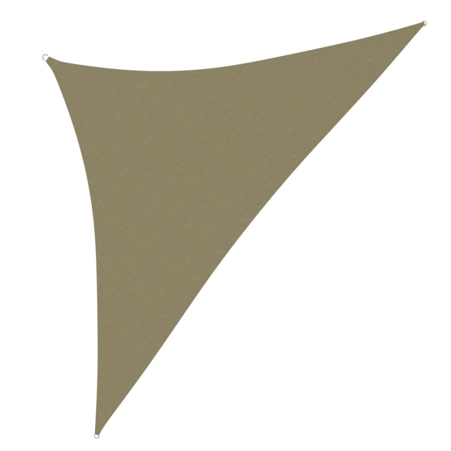 vidaXL Zonnescherm driehoekig 2,5x2,5x3,5 m oxford stof beige afbeelding 1