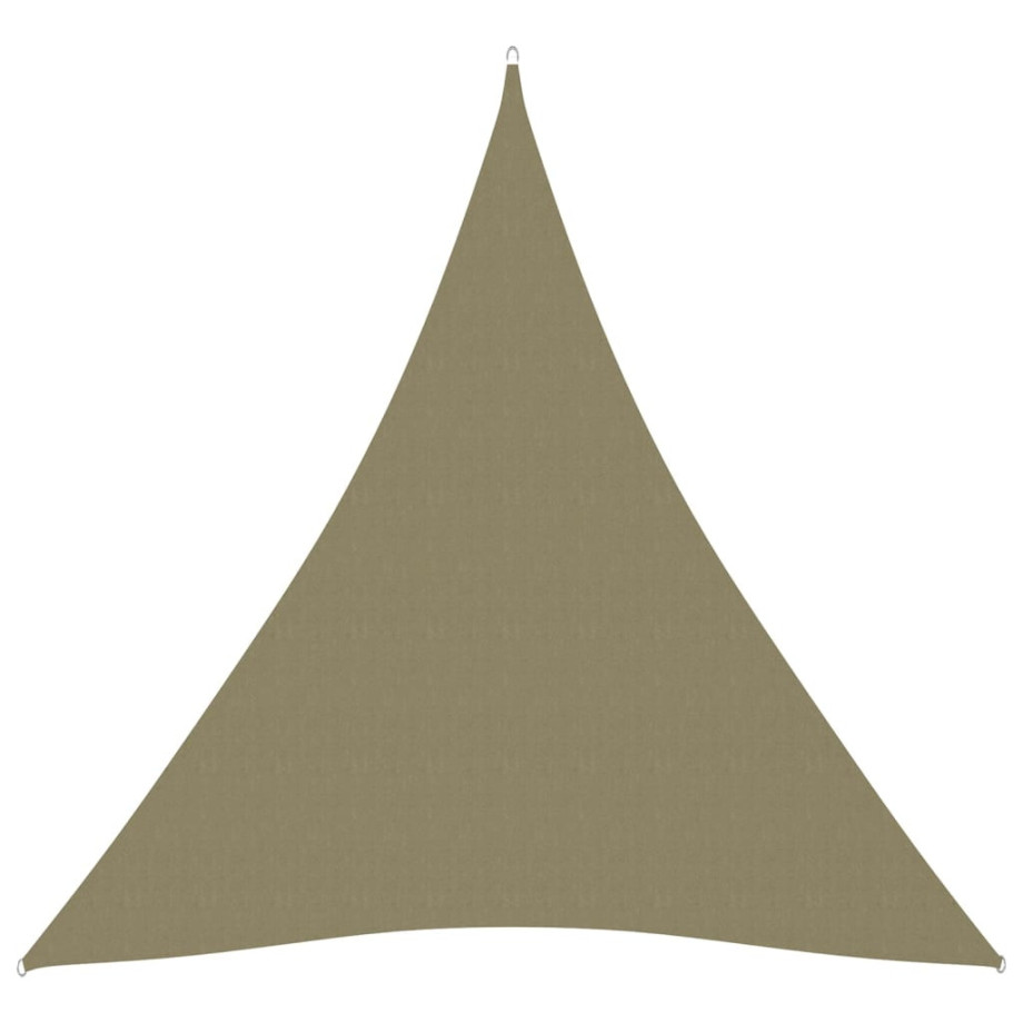 vidaXL Zonnescherm driehoekig 3x4x4 m oxford stof beige afbeelding 1