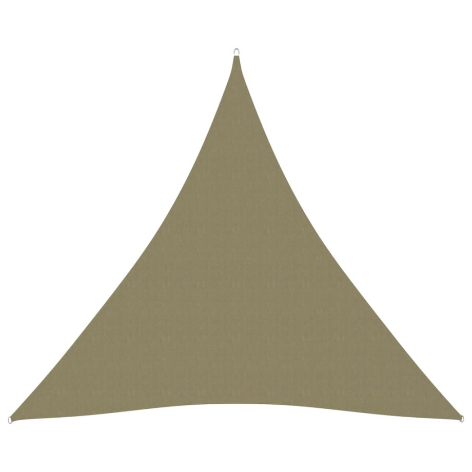 vidaXL Zonnescherm driehoekig 4,5x4,5x4,5 m oxford stof beige afbeelding 1