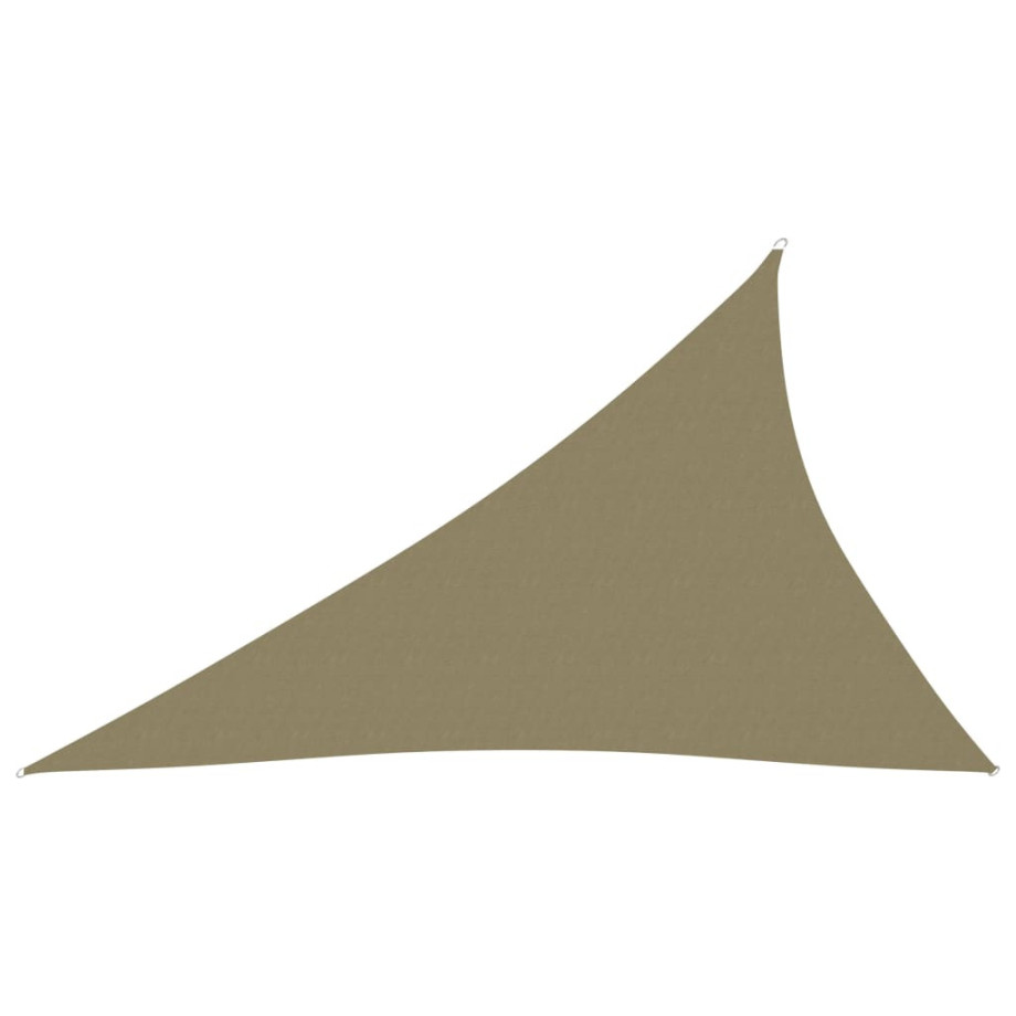 vidaXL Zonnescherm driehoekig 4x5x6,4 m oxford stof beige afbeelding 1