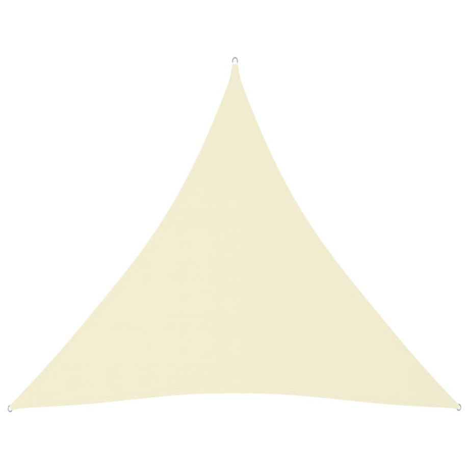 vidaXL Zonnescherm driehoekig 4x4x4 m oxford stof crèmekleurig afbeelding 1