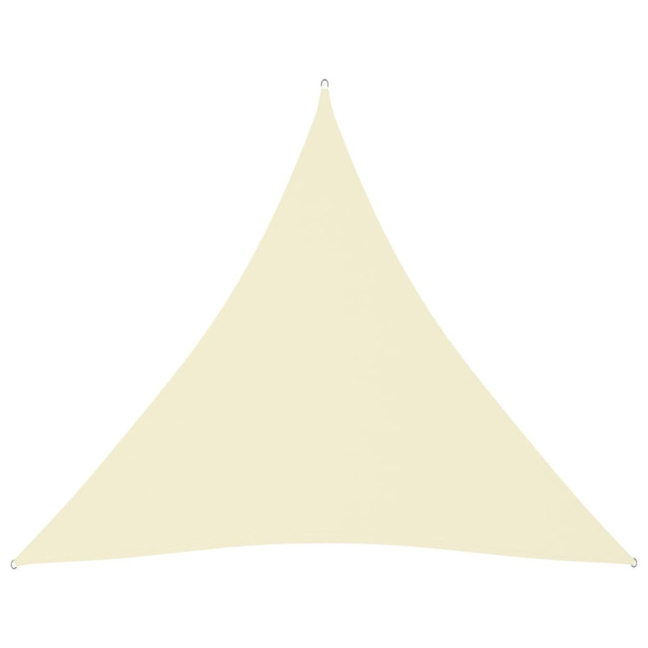 vidaXL Zonnescherm driehoekig 4,5x4,5x4,5 m oxford stof crèmekleurig afbeelding 1