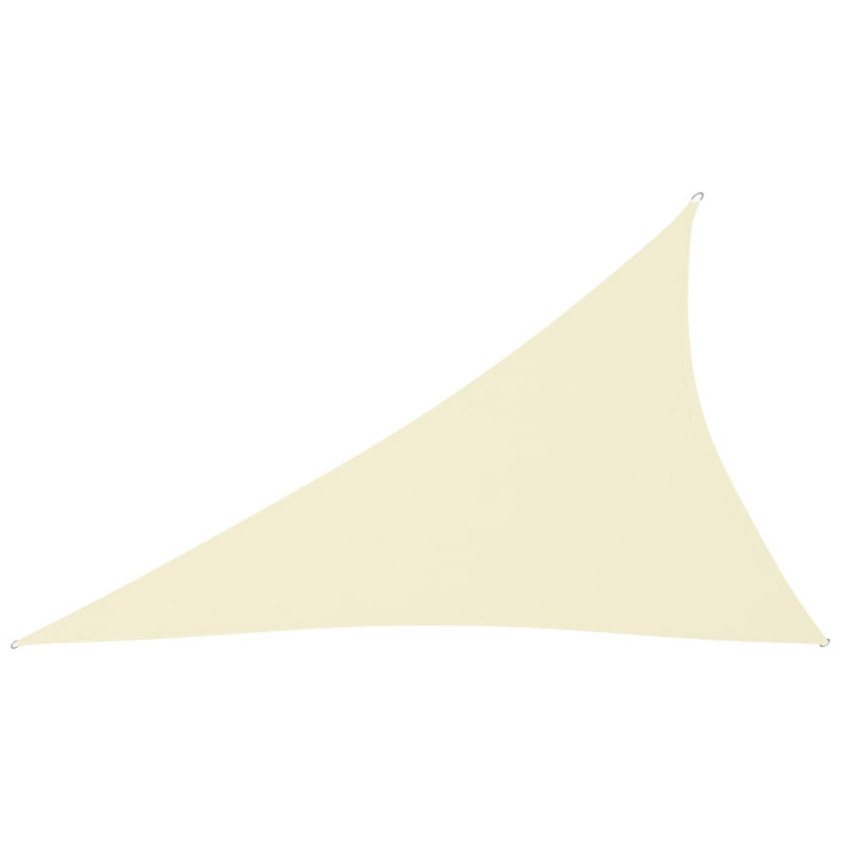 vidaXL Zonnescherm driehoekig 4x5x6,4 m oxford stof crèmekleurig afbeelding 1