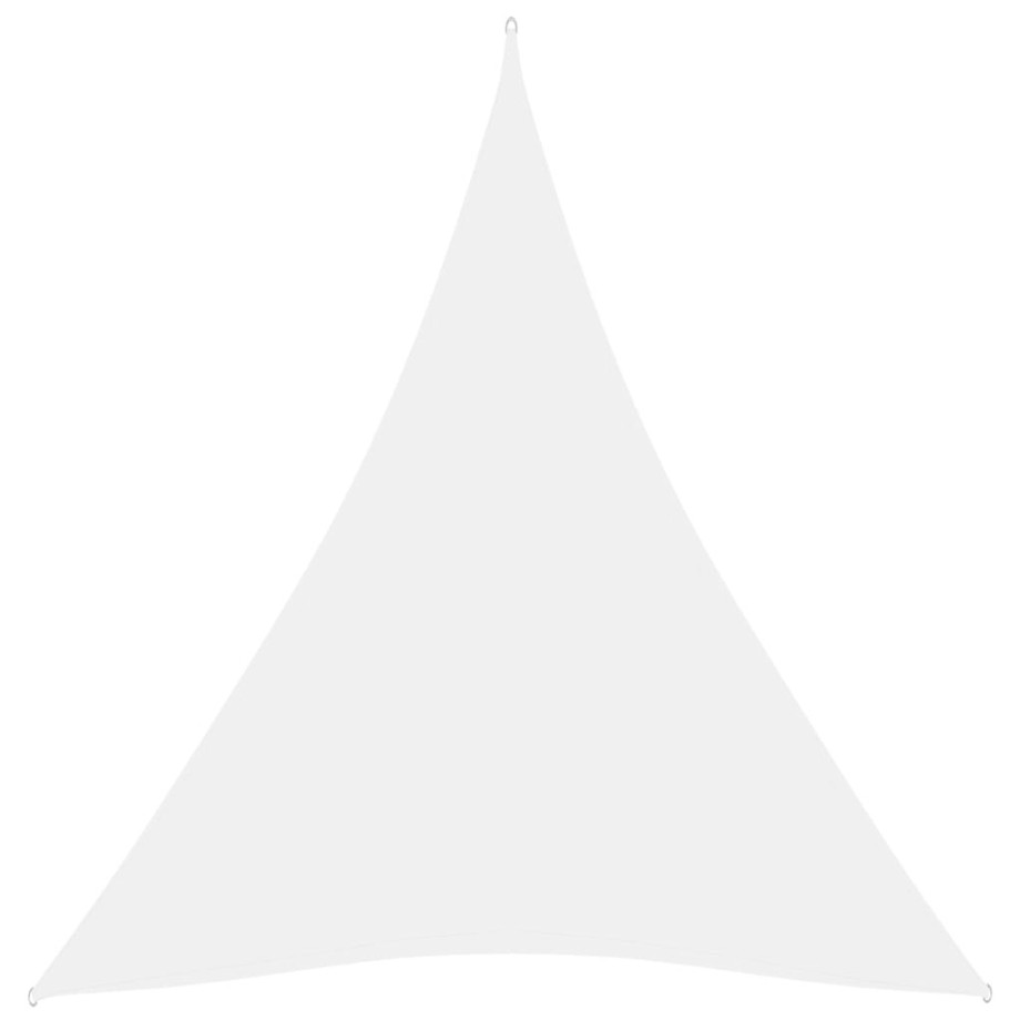 vidaXL Zonnescherm driehoekig 5x6x6 m oxford stof wit afbeelding 1