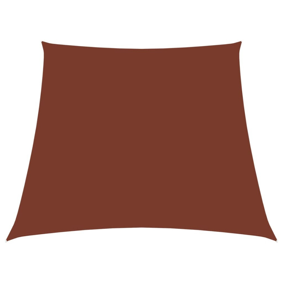 vidaXL Zonnescherm trapezium 3/4x3 m oxford stof terracottakleurig afbeelding 1