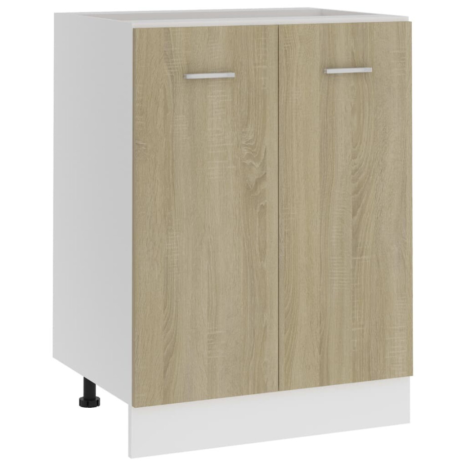 vidaXL Onderkast Lyon 60x46x81,5 cm bewerkt hout sonoma eikenkleurig vidaXL Onderkast Lyon 60x46x81,5 cm bewerkt hout sonoma eikenkleurig afbeelding 1