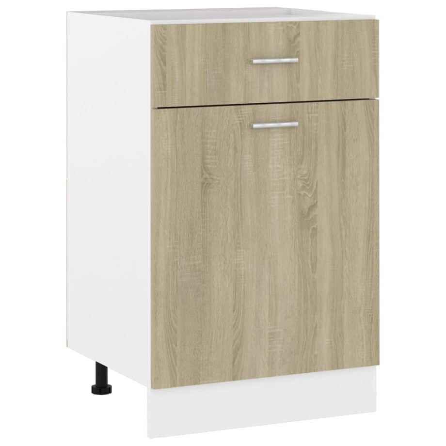 vidaXL Onderkast met lade Lyon 50x46x81,5 cm sonoma eikenkleur afbeelding 1