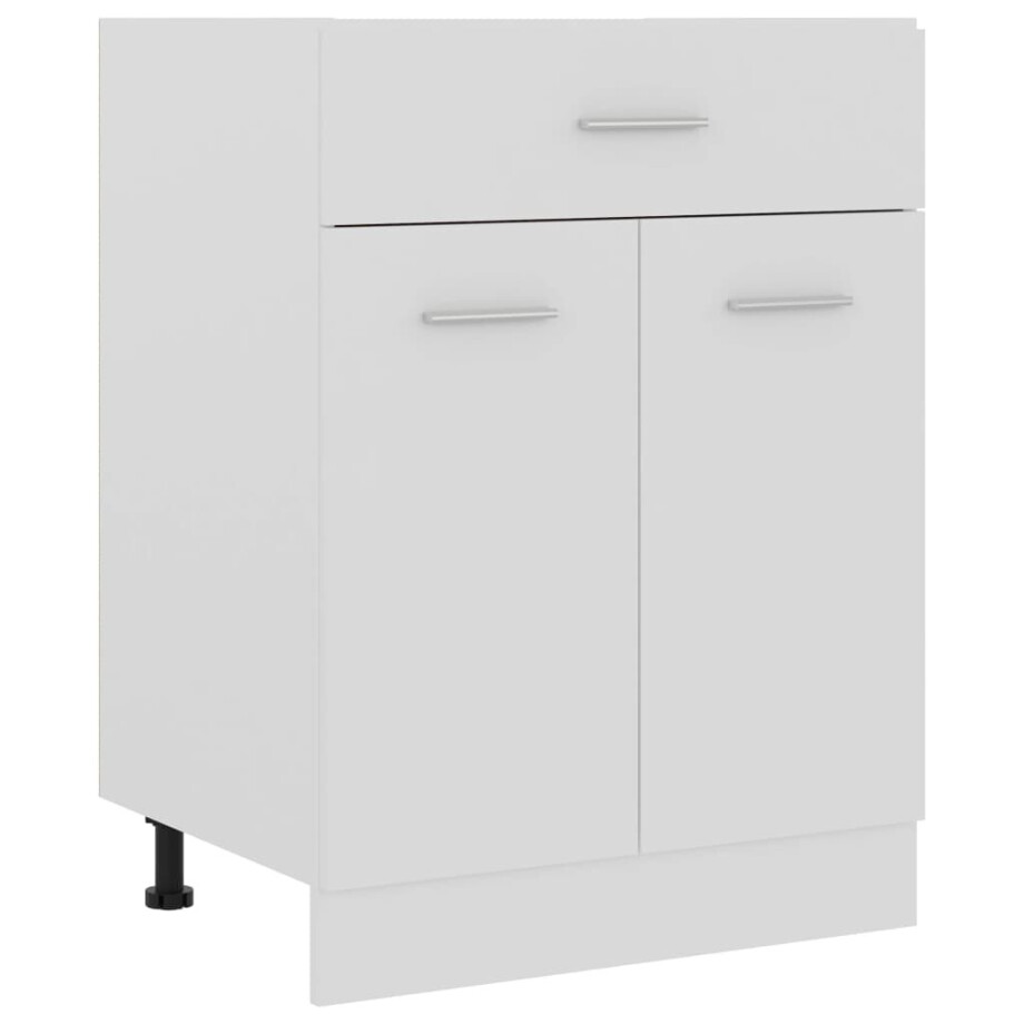 vidaXL Onderkast met lade Lyon 60x46x81,5 cm bewerkt hout wit vidaXL Onderkast met lade Lyon 60x46x81,5 cm bewerkt hout wit afbeelding 1