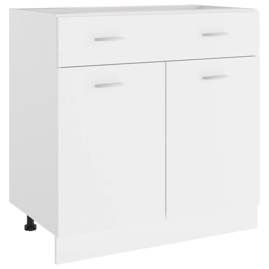 vidaXL Onderkast met lade Lyon 80x46x81,5 cm bewerkt hout wit vidaXL Onderkast met lade Lyon 80x46x81,5 cm bewerkt hout wit afbeelding 1