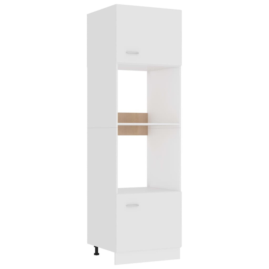 vidaXL Magnetronkast Lyon 60x57x207 cm bewerkt hout wit afbeelding 1