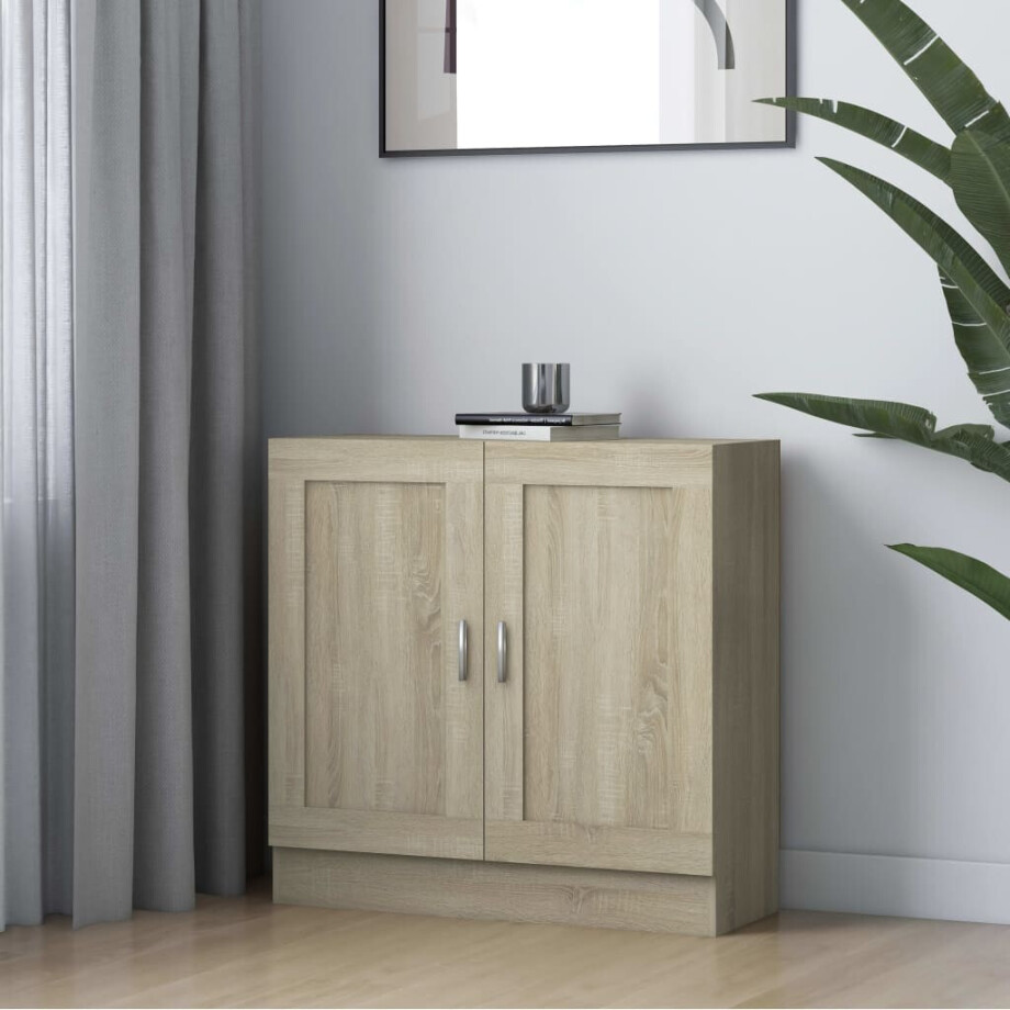 vidaXL Boekenkast 82,5x30,5x80 cm bewerkt hout sonoma eikenkleurig vidaXL Boekenkast 82,5x30,5x80 cm bewerkt hout sonoma eikenkleurig afbeelding 1