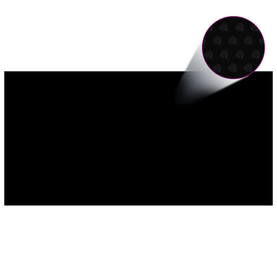 vidaXL Zwembadhoes rechthoekig 1200x600 cm PE zwart afbeelding 1