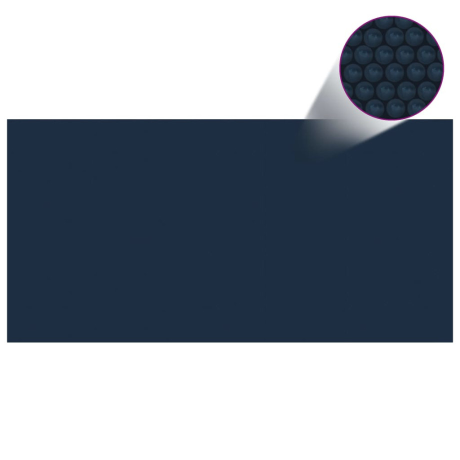 vidaXL Zwembadfolie solar drijvend 1000x500 cm PE zwart en blauw afbeelding 1