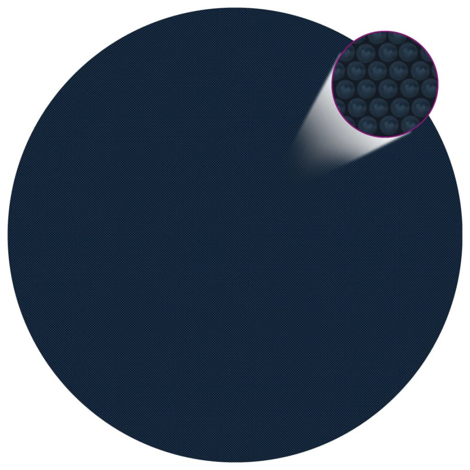 vidaXL Zwembadfolie solar drijvend 250 cm PE zwart en blauw afbeelding 1