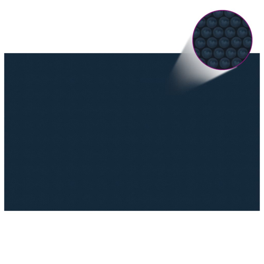 vidaXL Zwembadfolie solar drijvend 260x160 cm PE zwart en blauw afbeelding 1