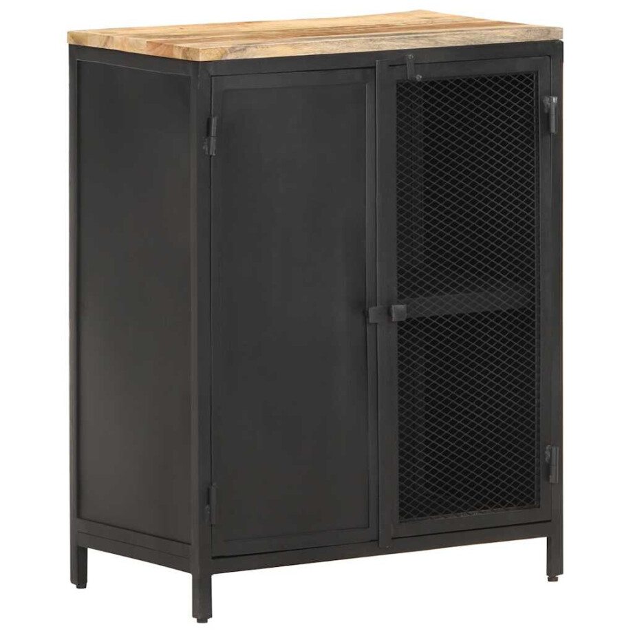 vidaXL Dressoir 60x35x78 cm massief ruw mangohout afbeelding 1