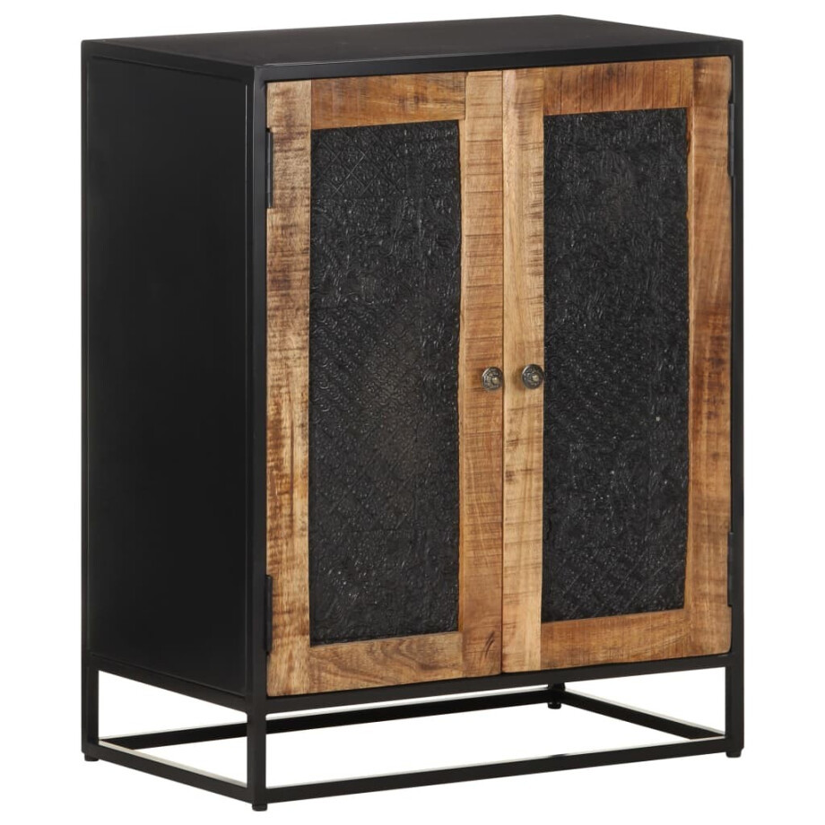 vidaXL Dressoir 60x35x75 cm ruw mangohout afbeelding 1