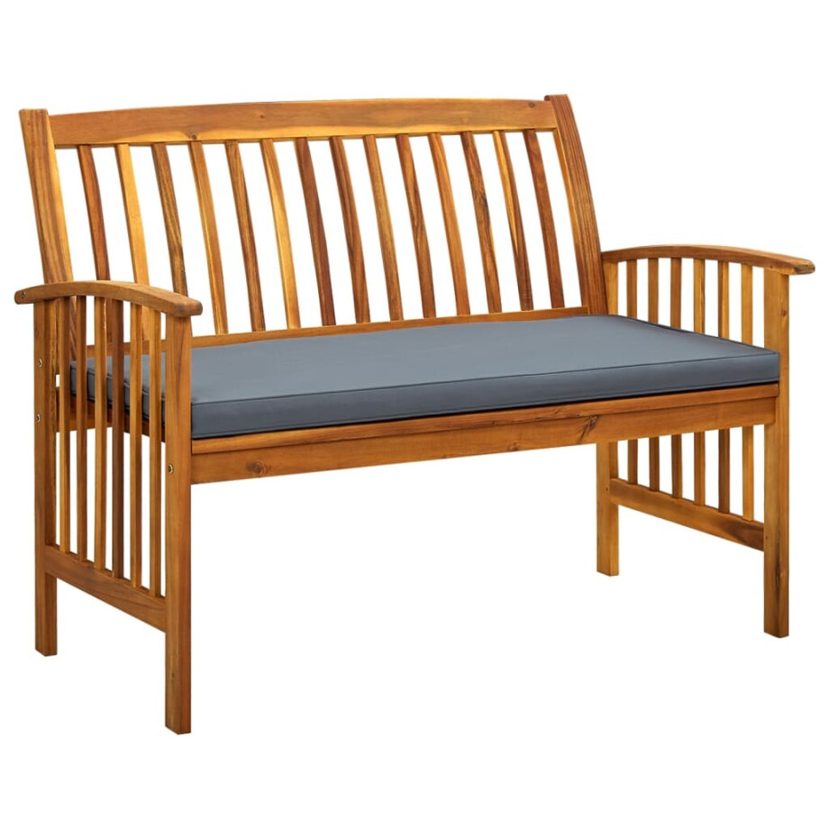 vidaXL Tuinbank met kussen 119 cm massief acaciahout vidaXL Tuinbank met kussen 119 cm massief acaciahout afbeelding 1