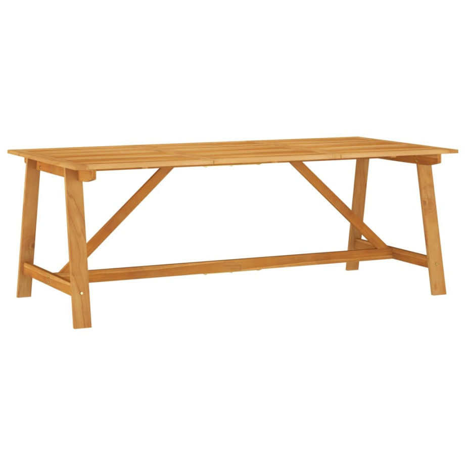 vidaXL Tuintafel 206x100x74 cm massief acaciahout afbeelding 1