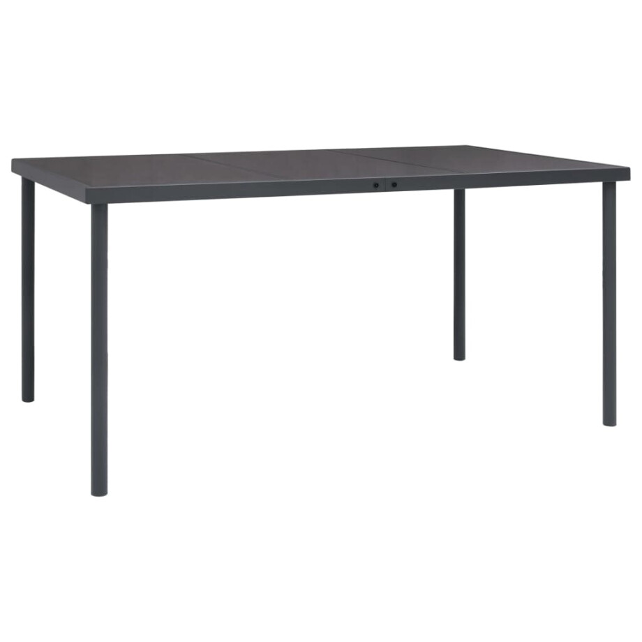 vidaXL Tuintafel 150x90x74 cm staal antracietkleurig vidaXL Tuintafel 150x90x74 cm staal antracietkleurig afbeelding 1