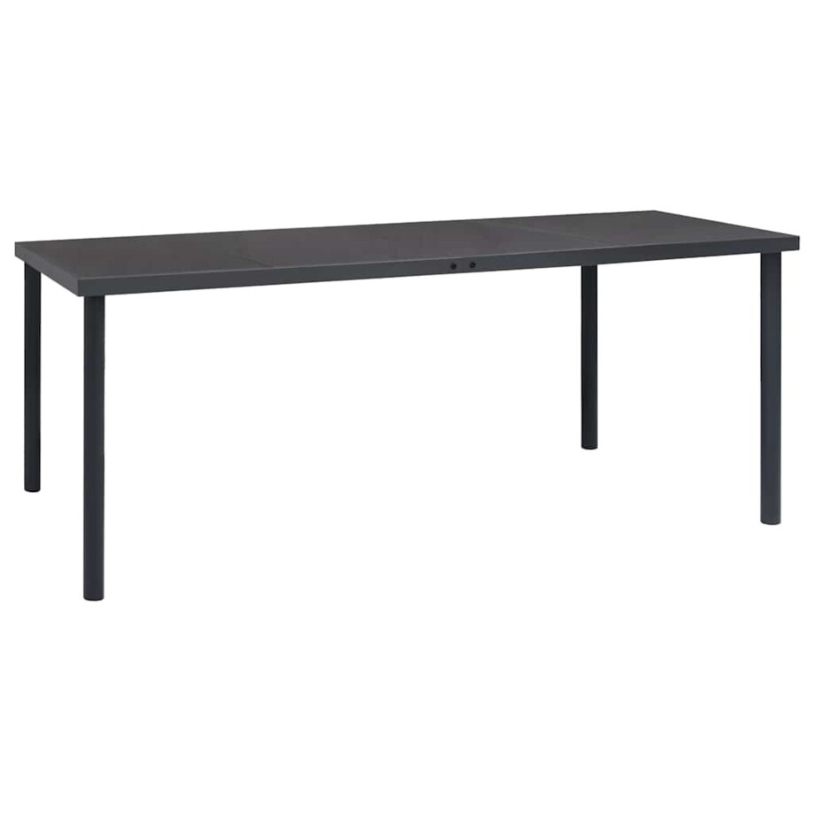 vidaXL Tuintafel 190x90x74 cm staal antracietkleurig vidaXL Tuintafel 190x90x74 cm staal antracietkleurig afbeelding 1