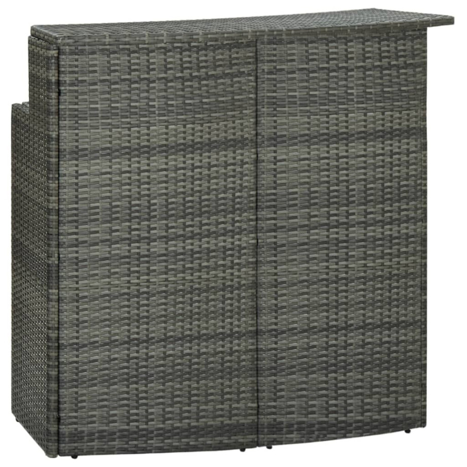 vidaXL Tuinbartafel 120x55x110 cm poly rattan grijs vidaXL Tuinbartafel 120x55x110 cm poly rattan grijs afbeelding 1