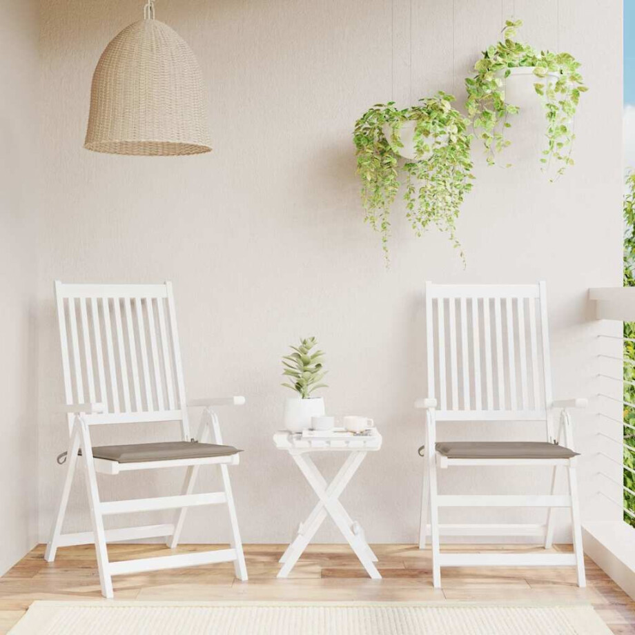 vidaXL Tuinstoelkussens 2 st 40x40x4 cm oxford stof taupe vidaXL Tuinstoelkussens 2 st 40x40x4 cm oxford stof taupe afbeelding 1