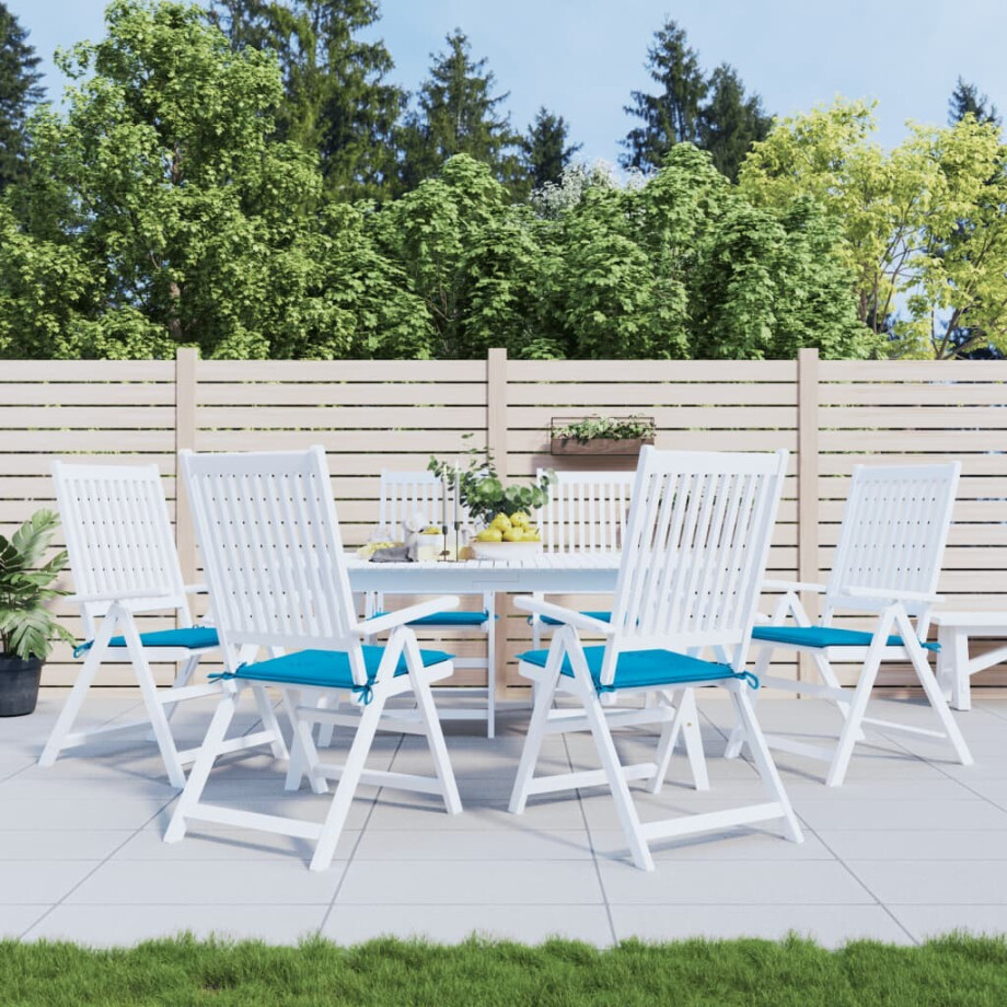 vidaXL Tuinstoelkussens 6 st 50x50x4 cm oxford stof blauw afbeelding 1