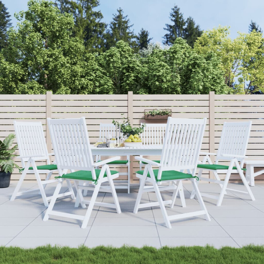 vidaXL Tuinstoelkussens 6 st 50x50x4 cm oxford stof groen afbeelding 1
