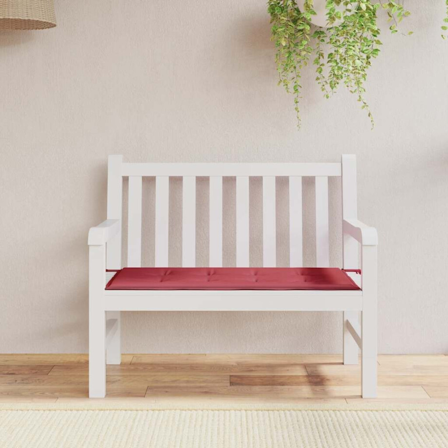 vidaXL Tuinbankkussen 100x50x4 cm oxford stof wijnrood afbeelding 1