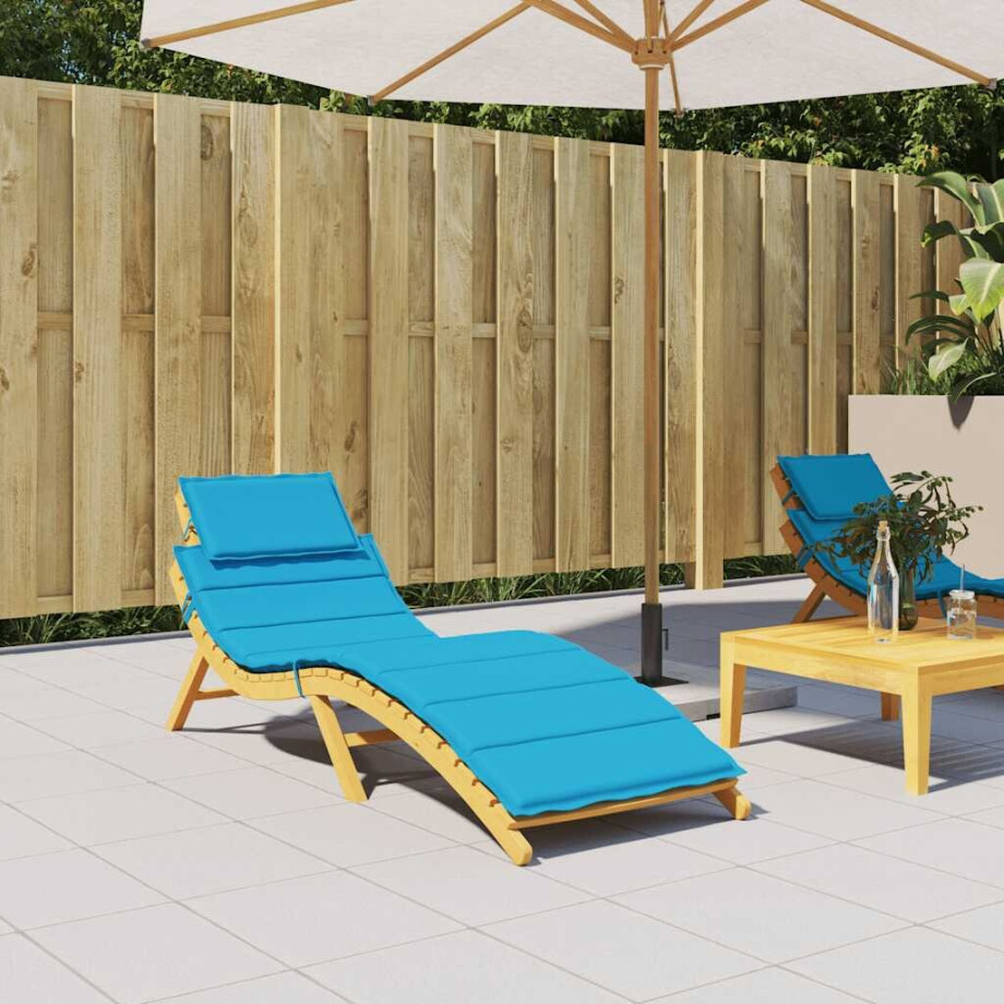 vidaXL Ligbedkussen 186x58x4 cm oxford stof blauw vidaXL Ligbedkussen 186x58x4 cm oxford stof blauw afbeelding 1