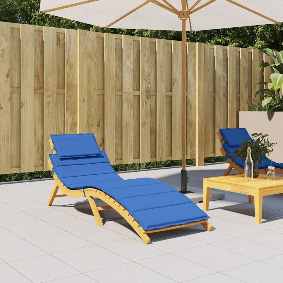 vidaXL Ligbedkussen 186x58x4 cm oxford stof koningsblauw afbeelding 1