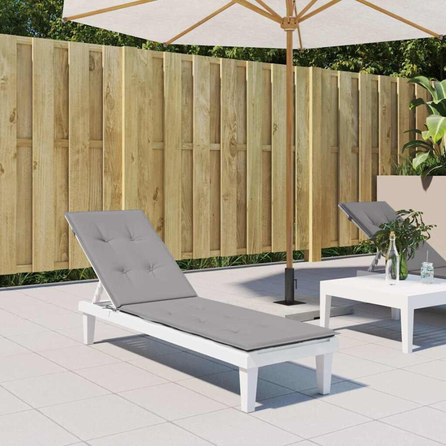 vidaXL Terrasstoelkussen (75+105)x50x4 cm grijs afbeelding 1