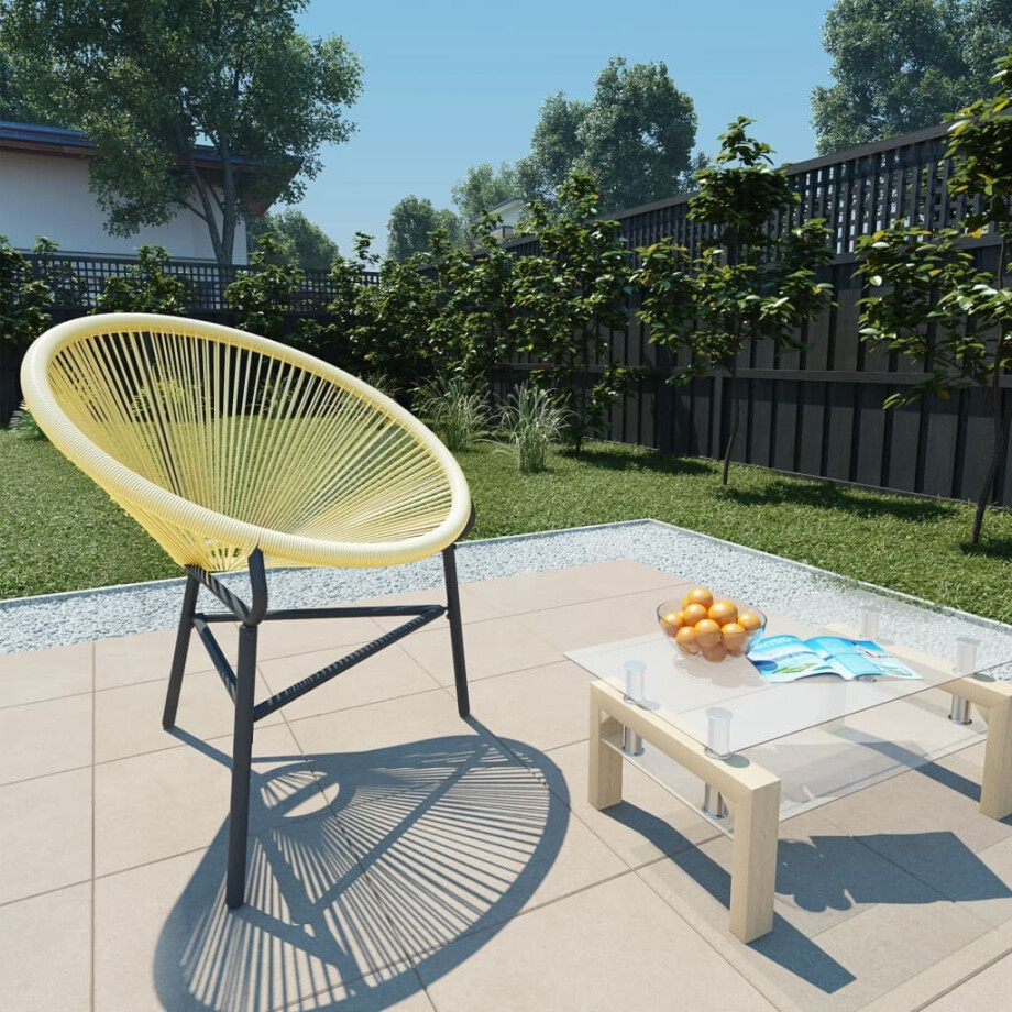 vidaXL Tuinstoel Acapulco poly rattan beige afbeelding 1