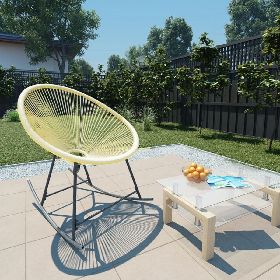 vidaXL Tuinstoel Acapulco poly rattan beige vidaXL Tuinstoel Acapulco poly rattan beige afbeelding 1