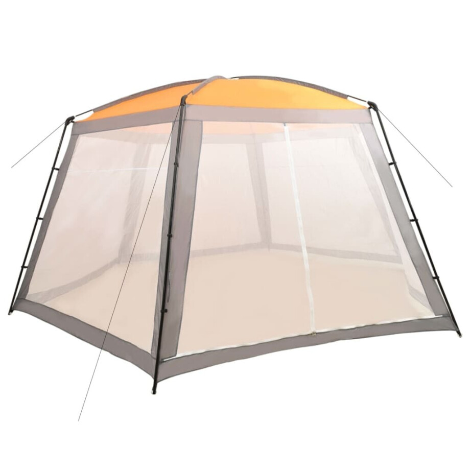 vidaXL Zwembadtent 660x580x250 cm stof grijs vidaXL Zwembadtent 660x580x250 cm stof grijs afbeelding 1