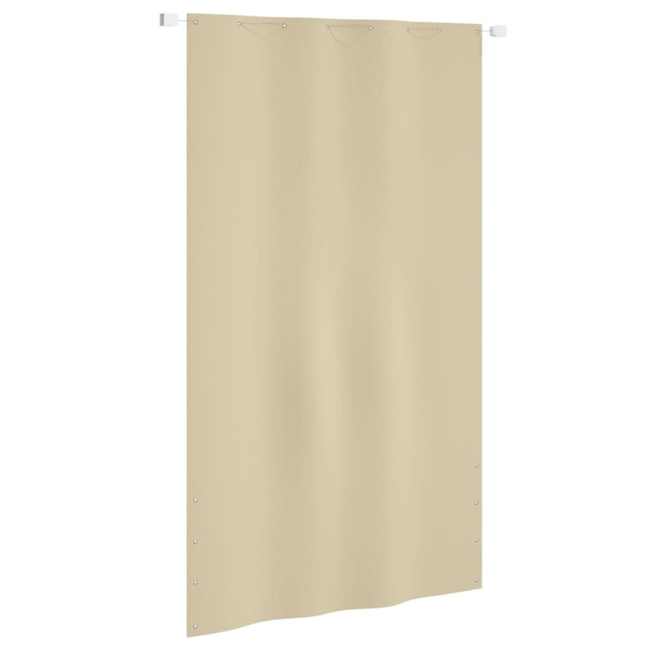 vidaXL Balkonscherm 140x240 cm oxford stof beige afbeelding 1