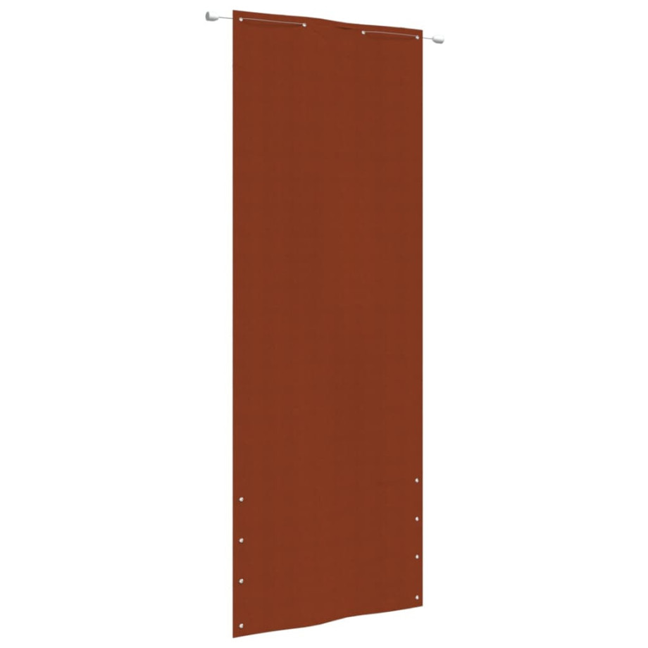 vidaXL Balkonscherm 80x240 cm oxford stof terracottakleurig afbeelding 1