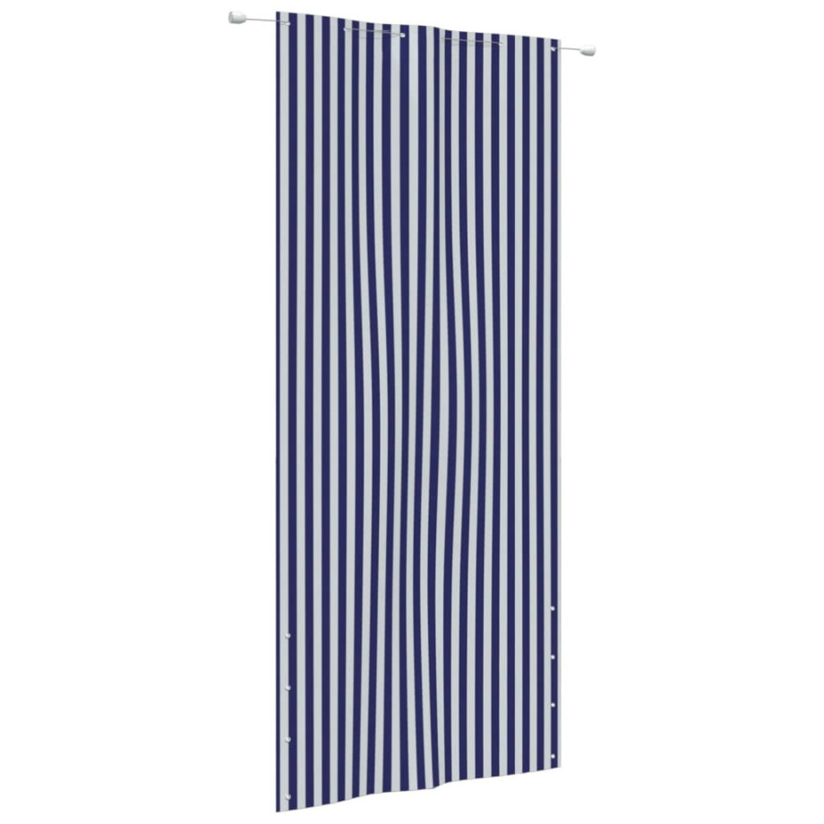 vidaXL Balkonscherm 120x240 cm oxford stof blauw en wit afbeelding 1