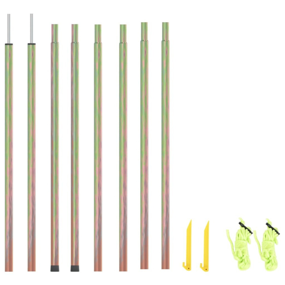 vidaXL Zonneschermpalen 2 st 200 cm gegalvaniseerd staal vidaXL Zonneschermpalen 2 st 200 cm gegalvaniseerd staal afbeelding