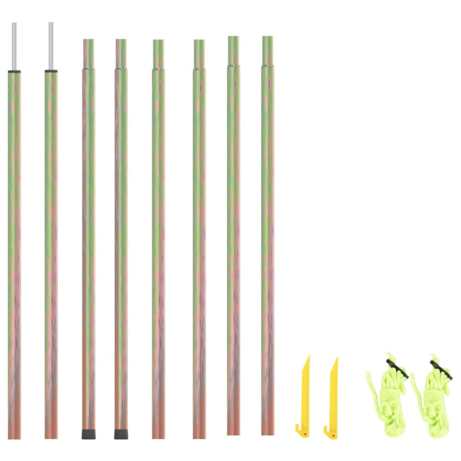 vidaXL Zonneschermpalen 2 st 200 cm gegalvaniseerd staal afbeelding 