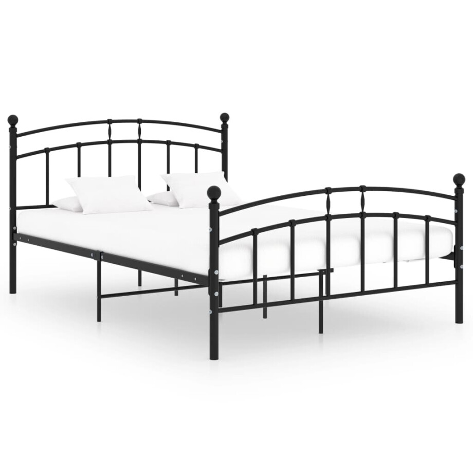 vidaXL Bedframe metaal zwart 200x200 cm afbeelding 1