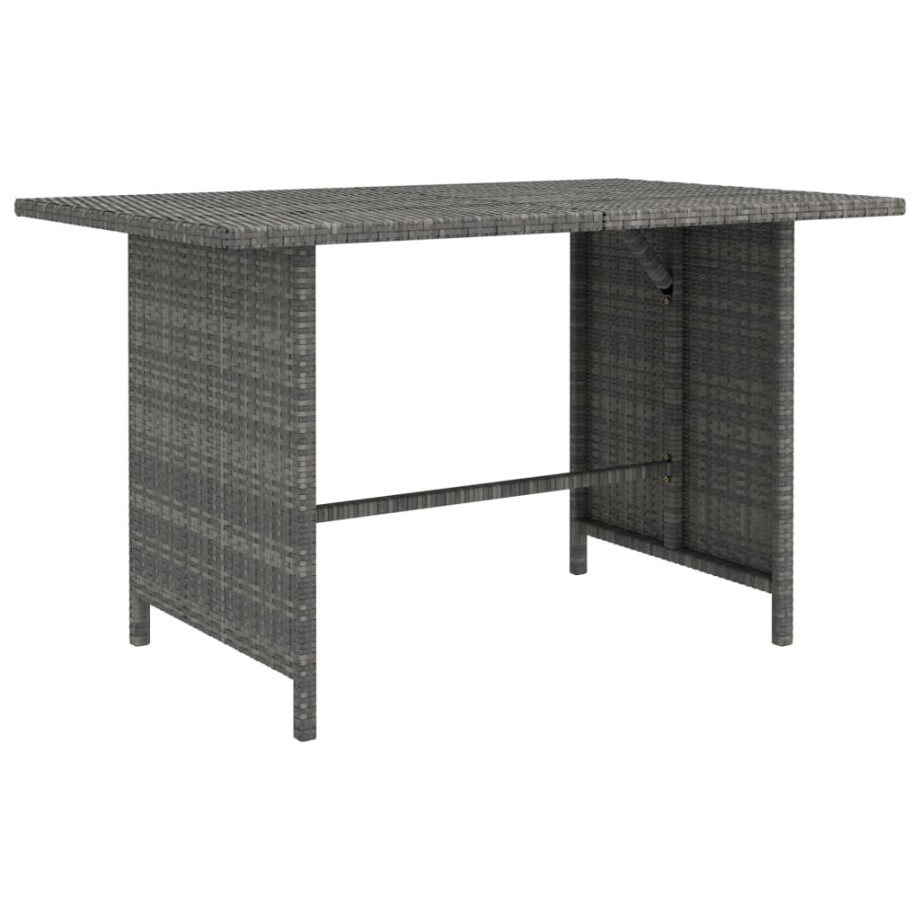 vidaXL Tuintafel 110x70x65 cm poly rattan grijs vidaXL Tuintafel 110x70x65 cm poly rattan grijs afbeelding 1
