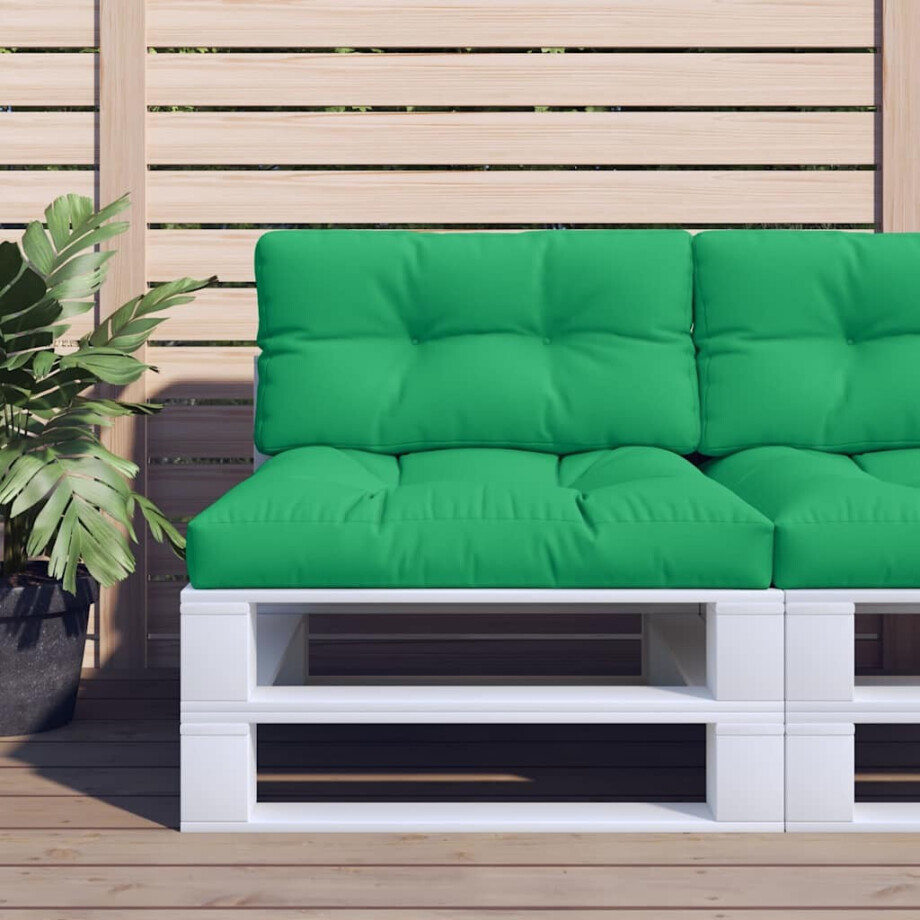 vidaXL Palletkussen 80x40x12 cm stof groen vidaXL Palletkussen 80x40x12 cm stof groen afbeelding 1