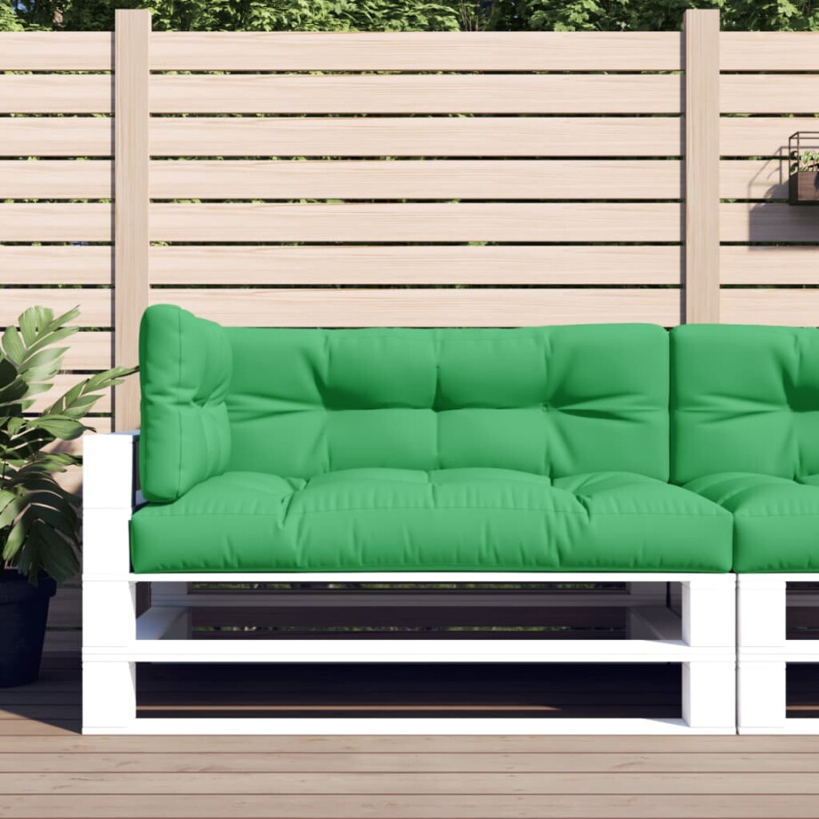 vidaXL Palletkussens 3 st stof groen afbeelding 1