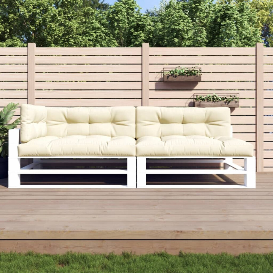 vidaXL Palletkussens 5 st stof crèmekleurig vidaXL Palletkussens 5 st stof crèmekleurig afbeelding 1