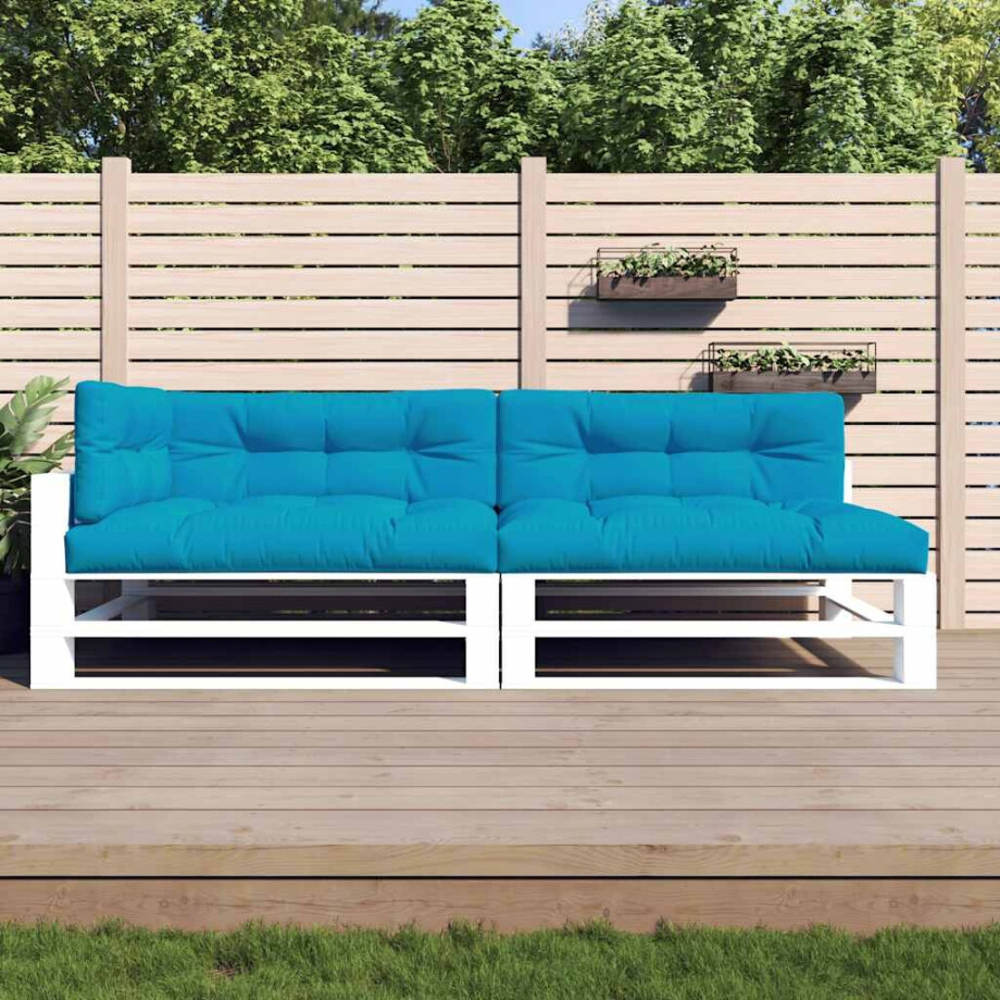 vidaXL Palletkussens 5 st stof blauw afbeelding 1