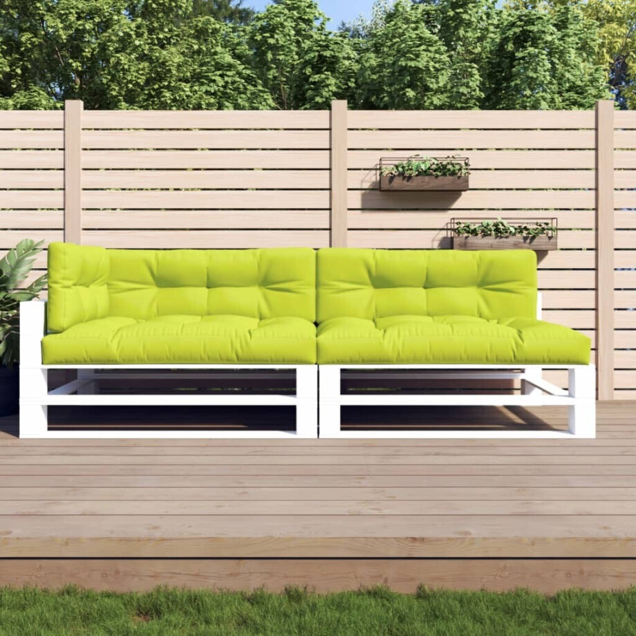 vidaXL Palletkussens 5 st stof heldergroen afbeelding 1